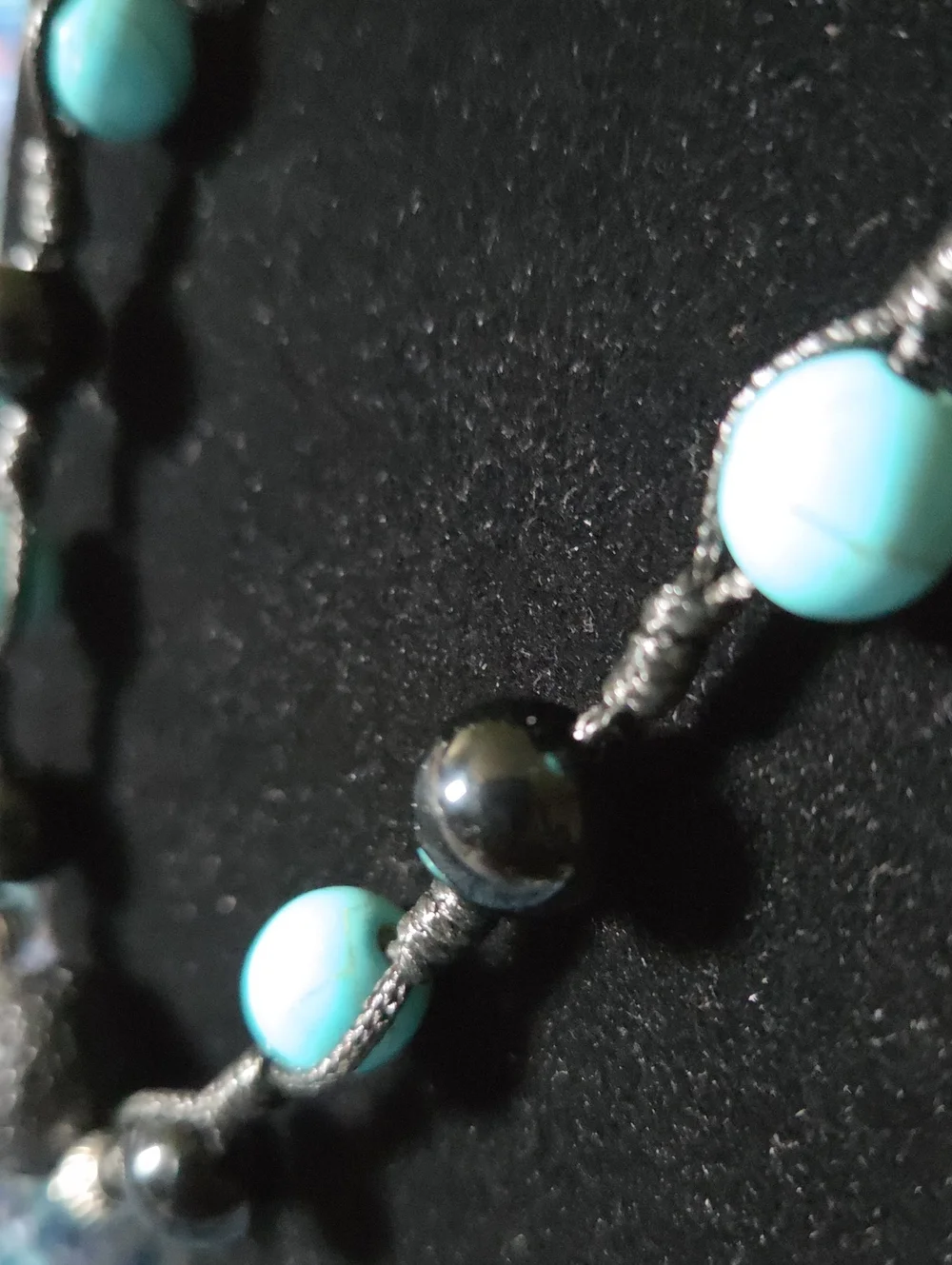 Paparazzi Blue Turquoise & Black Lava Bead Desert Guide Necklace. NWOT. Unisex.
